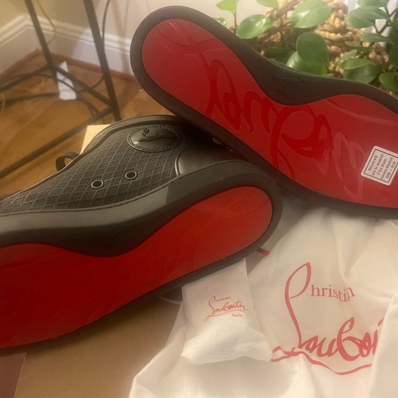 Christian Louboutin Black Spiked Sneakers - Picture 6 of 7